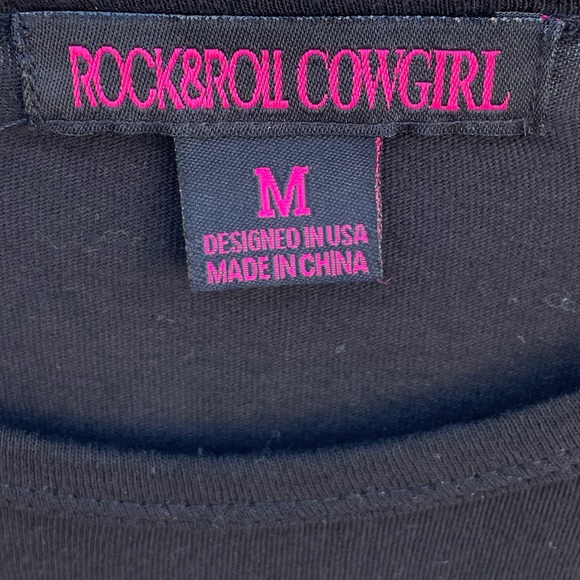 Rock & Roll Cowgirl Bourbon & Blues Top Med - Picture 3 of 4